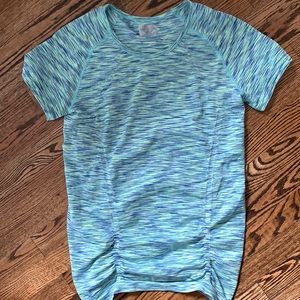 Athleta short sleeve top XL- like new - shades of blue and green
